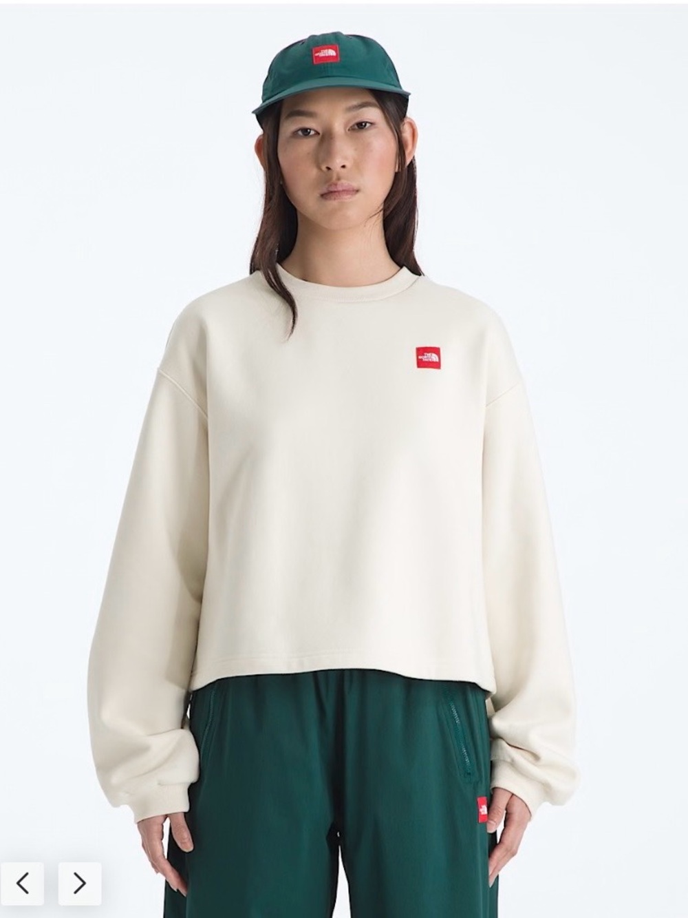 The North Face Red Box Crew Sweatshirt Cream XL Gorpcore Outdoors